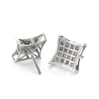 14Kt White Gold Kite Diamond Stud Earrings 0.52Ct